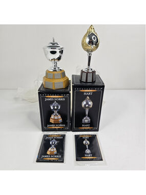 2003 McDonald’s NHL Greatest Trophies Hart & James Norris Trophy Lot w Boxes...